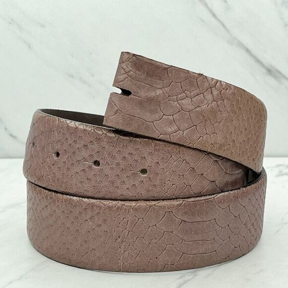 VMP Croc Embossed Genuine Leather Belt Strap Small (S) Made Italy ✨ - Picture 1 of 9